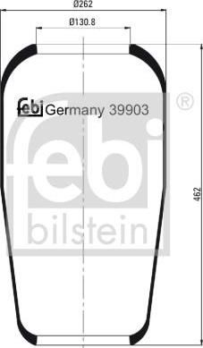 Febi 39903 кожух пневматической рессоры на MERCEDES-BENZ LP
