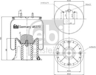 Febi 46270 кожух пневматической рессоры на RENAULT TRUCKS Midlum