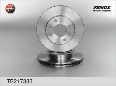 FENOX Диск тормозной передний NISSAN Primera 90-02, Almera 00-, 200 SX 88-93 (к-кт 2 шт., цена за 1 шт.) (TB217333)