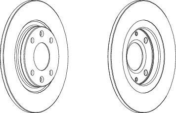 Ferodo DDF051 тормозной диск на PEUGEOT 405 II Break (4E)