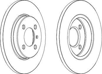 FERODO Торм.диск пер.[260x12.7] 4 отв.(min 2) (DDF062)