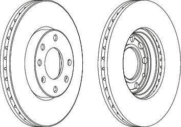 FERODO Диск тормозной передний OPEL ASTRA G 1.2-2.0 98-05 D=256mm (к-кт 2 шт., цена за 1 шт.) (DDF1041)