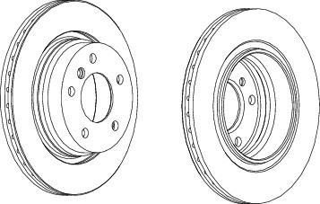 Ferodo DDF1073 тормозной диск на 3 (E46)