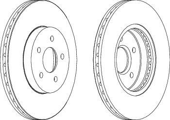 FERODO Диск тормозной передний вентилируемый FORD MONDEO III 00>/JAGUAR X-TYPE 01> (к-кт 2 шт., цена за 1 шт.) (DDF1125)