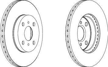 Ferodo DDF1149 тормозной диск на TOYOTA YARIS (SCP1_, NLP1_, NCP1_)