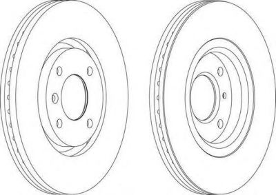 FERODO Диск тормозной передний CITROEN BERLINGO +ESP/C5/C4/PEUGEOT 207 05>/307 05> (к-кт 2 шт., цена за 1 шт.) (DDF1152)