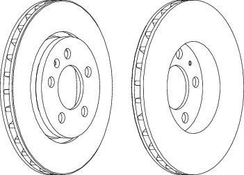 Ferodo DDF1154 тормозной диск на VW GOLF IV (1J1)