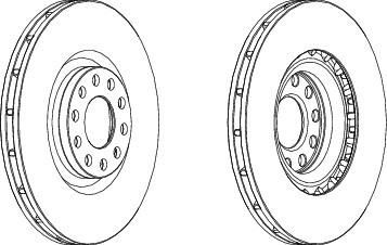 Ferodo DDF1166C тормозной диск на AUDI A6 Avant (4B5, C5)