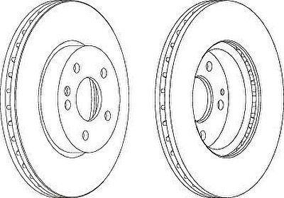 FERODO Торм.диск пер.вент.[300x28] 5 отв. (DDF1203)