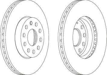 Ferodo DDF1218 Диск тормозной AUDI A3 04>/VW CADDY 04>/G5/TOURAN 03> передний вент.