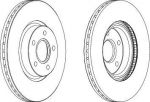 FERODO Диск тормозной передний вентилируемый FORD FOCUS II/III 04-/VOLVO S40/V50 D=300mm (к-кт 2 шт., цена за 1 шт.) (DDF1225)