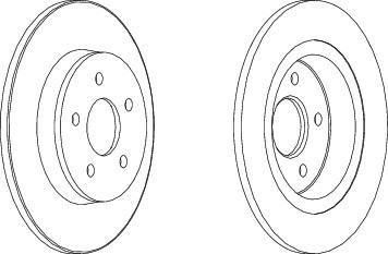 FERODO Диск тормозной (к-кт 2 шт., цена за 1 шт.) (DDF1227)