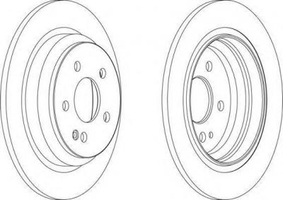 FERODO Диск тормозной задний MERCEDES-BENZ Viano, Vito (к-кт 2 шт., цена за 1 шт.) (DDF1234)