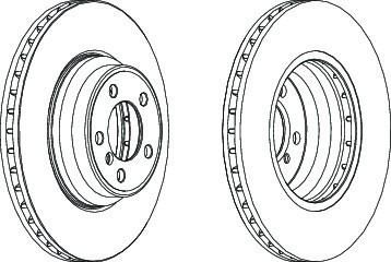 FERODO Торм.диск пер.вент.[348x30] 5 отв. (DDF1245C)
