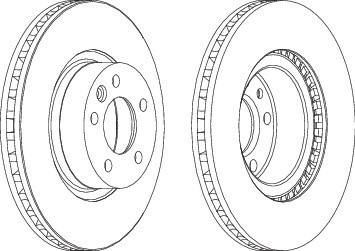 Ferodo DDF1254 тормозной диск на VW MULTIVAN V (7HM, 7HN, 7HF, 7EF, 7EM, 7EN)