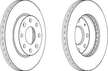 FERODO Диск тормозной CHEVROLET LANOS/AVEO/SPARK/ASTRA F/CORSA B/VECTRA A передний вент (к-кт 2 шт., цена за 1 шт.) (DDF1279)