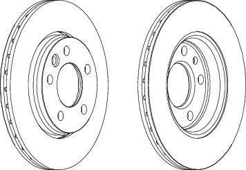 FERODO Диск тормозной VW MULTIVAN V/TRANSPORTER V 03- задний D=294мм. (к-кт 2 шт., цена за 1 шт.) (DDF1286)