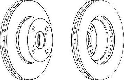 Ferodo DDF1294 Диск тормозной TOYOTA COROLLA (E12) 06.04>02.07 передний вент.