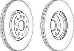 Ferodo DDF1305 Диск тормозной AUDI A3/VW GOLF V/VI/PASSAT/TIGUAN передний вент.D=312мм.