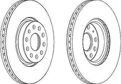 Ferodo DDF1305 Диск тормозной AUDI A3/VW GOLF V/VI/PASSAT/TIGUAN передний вент.D=312мм.