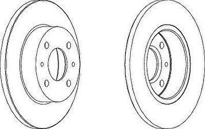 Ferodo DDF133 тормозной диск на NISSAN SUNNY II (N13)