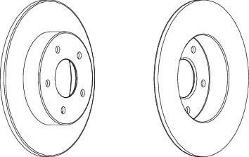 FERODO Диск тормозной задний NISSAN PRIMERA (P12) 1.6-2.2D (к-кт 2 шт., цена за 1 шт.) (DDF1383)