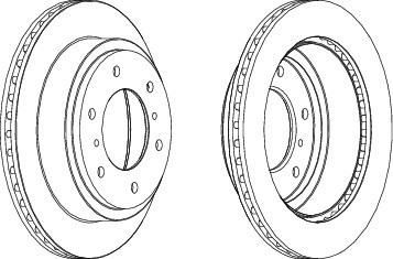 Ferodo DDF1385 Диск тормозной MITSUBISHI PAJERO 00-/PAJERO SPORT 98- задний вент.D=300мм.