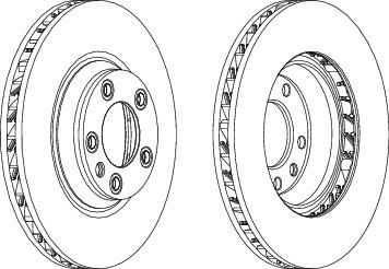 Ferodo DDF1408 тормозной диск на VW TOUAREG (7LA, 7L6, 7L7)