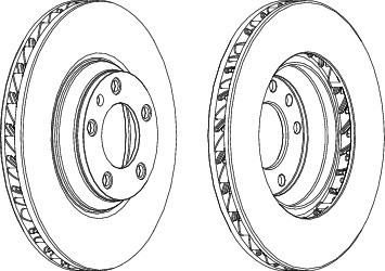 Ferodo DDF1408L-1 тормозной диск на VW TOUAREG (7LA, 7L6, 7L7)