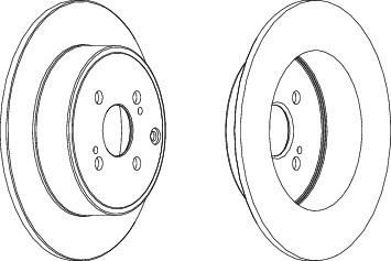 Ferodo DDF1421 Диск тормозной TOYOTA COROLLA E12 02- задний