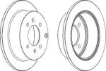 FERODO Диск тормозной задний HYUNDAI MATRIX 01-/SONATA 98-/KIA MAGENTIS D=262мм. (к-кт 2 шт., цена за 1 шт.) (DDF1448)
