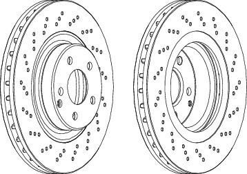 FERODO Тормозной диск, передняя ось_FERODO_Mercedes E-class(W211), E-class T-Model(S211), SL(R23 (DDF1458C)