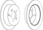 FERODO Диск тормозной задний HYUNDAI ix35/SANTA FE (SM)/TRAJET/TUCSON/KIA SPORTAGE (к-кт 2 шт., цена за 1 шт.) (DDF1493)