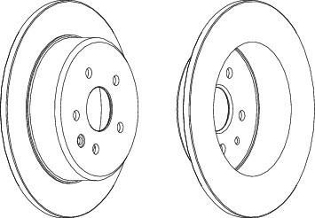 FERODO Торм.диск зад.[307x12] 5 отв.MIN2 (DDF1499)