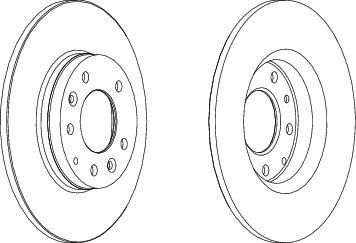 FERODO Диск тормозной задний MAZDA 6 07>/MX-5 08>/MAZDA 323 01>04/MAZDA 626 99>02 (к-кт 2 шт., цена за 1 шт.) (DDF1500)