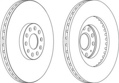 Ferodo DDF1504C-1 тормозной диск на VW PASSAT Variant (3C5)