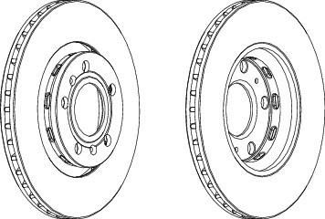 Ferodo DDF1526 тормозной диск на VW PHAETON (3D_)