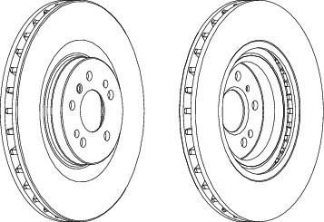 Ferodo DDF1532 Диск тормозной MERCEDES ML W164/GL X164/R W251 05- передний вент. D=350мм.