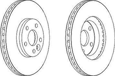 FERODO Диск тормозной передний FORD S-MAX/MONDEO 07-/VOLVO S60/S80/XC70 (к-кт 2 шт., цена за 1 шт.) (DDF1567)