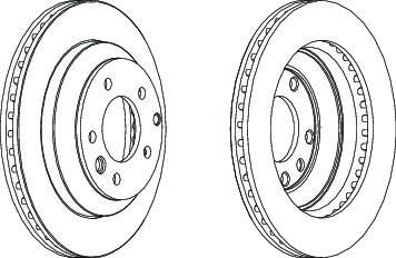 Ferodo DDF1580C тормозной диск на VW TOUAREG (7LA, 7L6, 7L7)