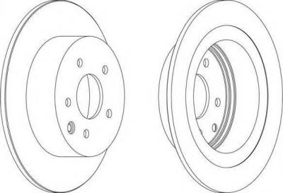 FERODO Диск тормозной задний NISSAN Juke, Qashaqi, Teana II (к-кт 2 шт., цена за 1 шт.) (DDF1590)