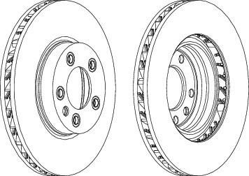 Ferodo DDF1591C тормозной диск на VW TOUAREG (7LA, 7L6, 7L7)