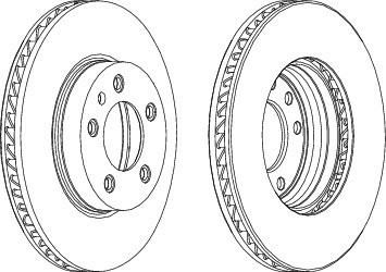 Ferodo DDF1591LC-1 тормозной диск на VW TOUAREG (7LA, 7L6, 7L7)