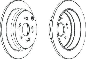 FERODO Диск тормозной задний HONDA CR-V D=302mm (к-кт 2 шт., цена за 1 шт.) (DDF1608)