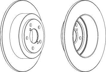 Ferodo DDF1647 Диск тормозной SUBARU FORESTER 97-/LEGACY 98-03/OUTBACK 00-09 задний D=290мм.