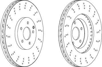 Ferodo DDF1650 тормозной диск на MERCEDES-BENZ C-CLASS купе (CL203)