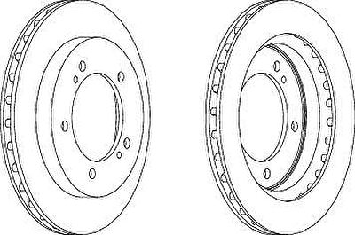 FERODO Торм.диск пер.вент.[287x17] 5 отв.[min2] (DDF1687)