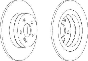 Ferodo DDF1691 Диск тормозной MERCEDES W204 180-300 07- задний D=300мм.