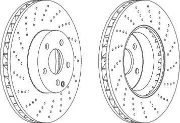 Ferodo DDF1694 тормозной диск на MERCEDES-BENZ E-CLASS купе (C207)