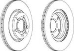 FERODO Диск тормозной передний вентилируемый AUDI A4 95>/VOLKSWAGEN PASSAT 97>00 (к-кт 2 шт., цена за 1 шт.) (DDF1708)